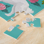 Grote Pyrenees Dog Floral Legpuzzel (Zijkant)