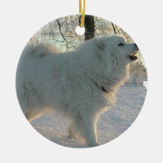 Grote Pyrenees Dog Ornament (Voorkant)