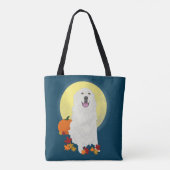 Grote Pyrenees Halloween Autumn Tote Bag (Achterkant)