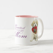 Grote Pyrenees Heart Mam Tweekleurige Koffiemok (Voorkant rechts)