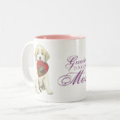 Grote Pyrenees Heart Mam Tweekleurige Koffiemok (Voorkant links)