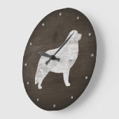 Grote Pyrenees Silhouette Rustic Klok (Hoek)