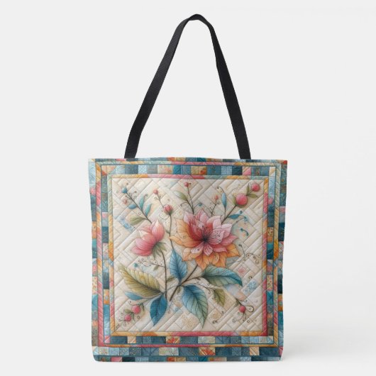 GROTE Quilt Afbeelding Tas (Voorkant)