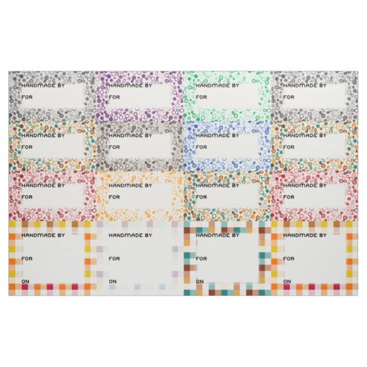 Grote Quilt Labels - Paisley en Gingham Stof (Fat Quarter)