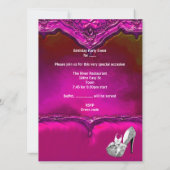 Grote Quinceanera 15e verjaardag Roze dress Kaart (Achterkant)