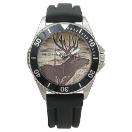 Grote Rack Whitetail Buck Horloge