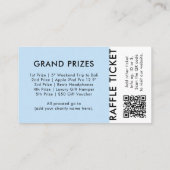 Grote Raffle-prijs Ticket QR Code Blue Event (Achterkant)