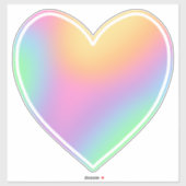 Grote Rainbow Heart Sticker (Vel)