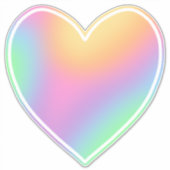 Grote Rainbow Heart Sticker (Voorkant)