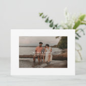 Grote rand fotokaart vrolijk en helder feestdagenkaart (Staand voorkant)