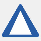 Grote randen - blauw alarm sticker (Voorkant)