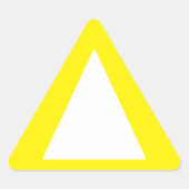 Grote randen - geel alarm sticker (Voorkant)