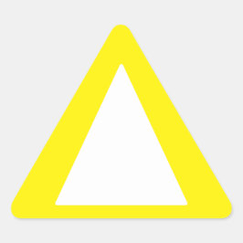 Grote randen - geel alarm sticker