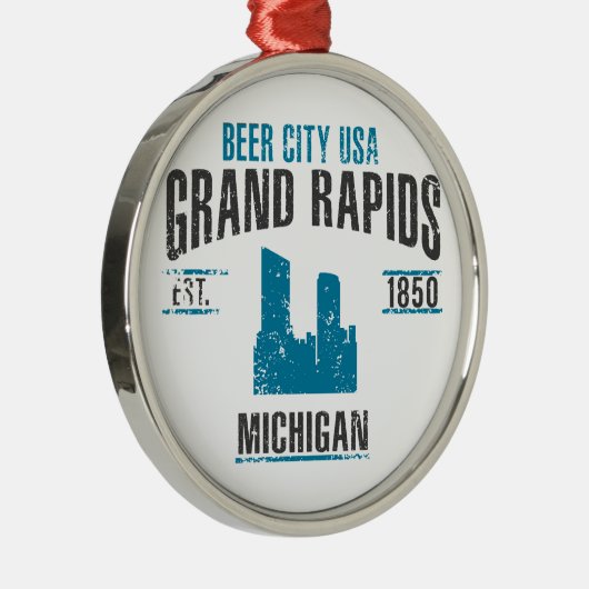 Grote Rapids Metalen Ornament (Rechts)