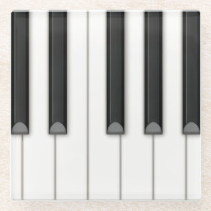 Grote Realistic Piano Keys  muziek Glazen Onderzetter