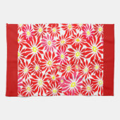 Grote Red Poinsettia Flowers Pattern Kitchen Towel Theedoek (Horizontaal)