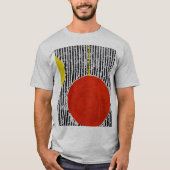 Grote Red Sun-vlek met zwarte strepen T-shirt (Voorkant)