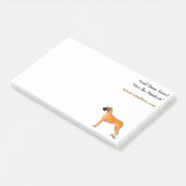 grote reebruine Dog van Denemarken blok Post-it® Notes (Schuin)