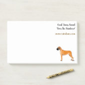 grote reebruine Dog van Denemarken blok Post-it® Notes (Op bureau)