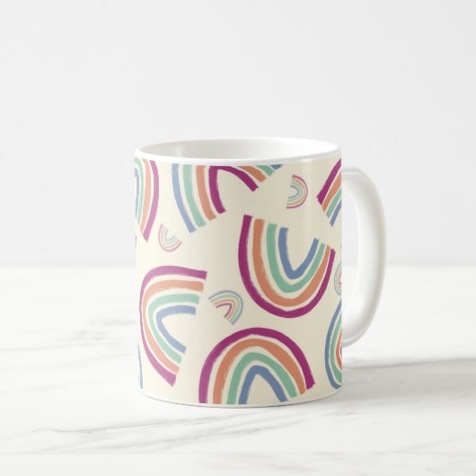 Grote regenbogen confetti mok (Voorkant rechts)