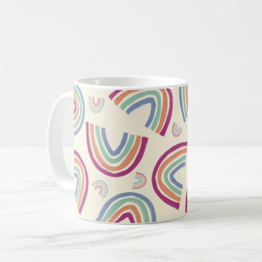 Grote regenbogen confetti mok (Voorkant links)