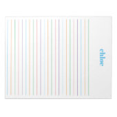 Grote regenboog bekleed gepersonaliseerd Notitiebl Notitieblok (Voorkant)