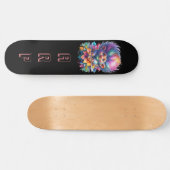 *~* Grote Regenboog Haartrol AP89 Neon Initiaal Persoonlijk Skateboard (Horizontaal)