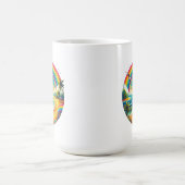 Grote regenboog morphing magische mok (Midden)