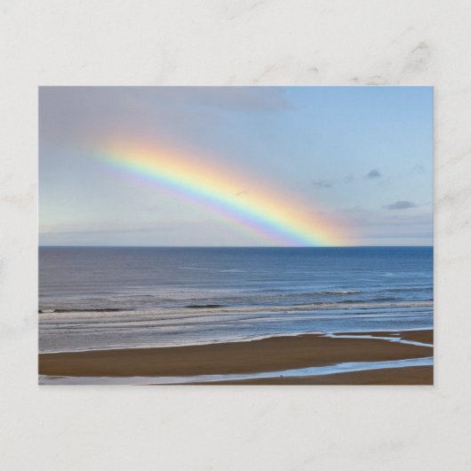 Grote regenboog over de Stille Oceaan bij Briefkaart (Voorkant)