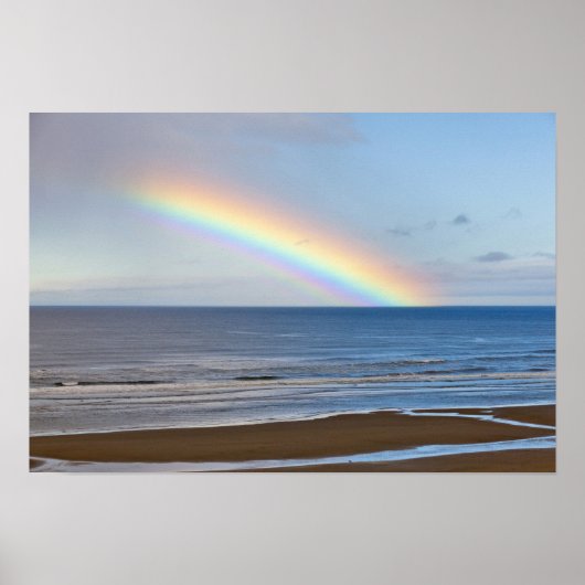 Grote regenboog over de Stille Oceaan bij Poster (Voorkant)