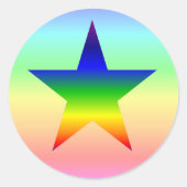 Grote regenboog ster stickers blad (Voorkant)