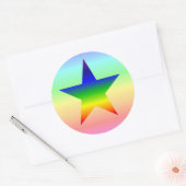 Grote regenboog ster stickers blad (Envelop)