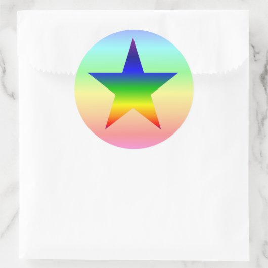 Grote regenboog ster stickers blad (Tas)