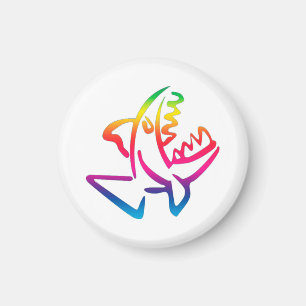 grote regenbooghaai magneet