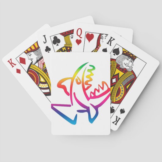 grote regenbooghaai pokerkaarten (Achterkant)