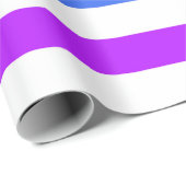 Grote regenboogkleuren en witte strepen cadeaupapier (Rol Hoek)