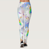 Grote regenboogunikorn prinses van het bos leggings (Achterkant)