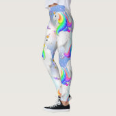 Grote regenboogunikorn prinses van het bos leggings (Links)