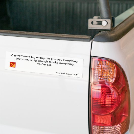 Grote regering bumpersticker (Op Truck)