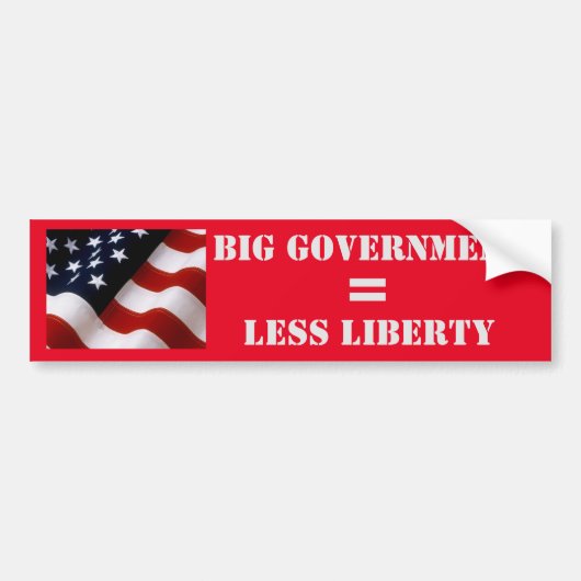 GROTE REGERING BUMPERSTICKER (Voorkant)