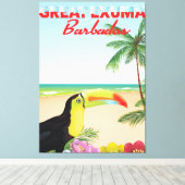 Grote reisposter Euxma Barbados Canvas Afdruk (Insitu (Houten vloer))
