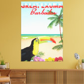 Grote reisposter Euxma Barbados Canvas Afdruk (Insitu (Woonkamer))