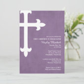 Grote Religieuze Uitnodiging, Paars Kaart (Staand voorkant)