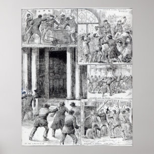 Grote rellen in Londen Poster