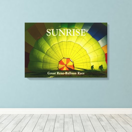 Grote Reno ballonrace - Sunrise Canvas Afdruk (Insitu (Houten vloer))