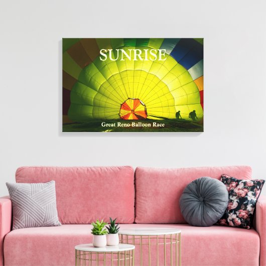 Grote Reno ballonrace - Sunrise Canvas Afdruk (Insitu (Woonkamer))