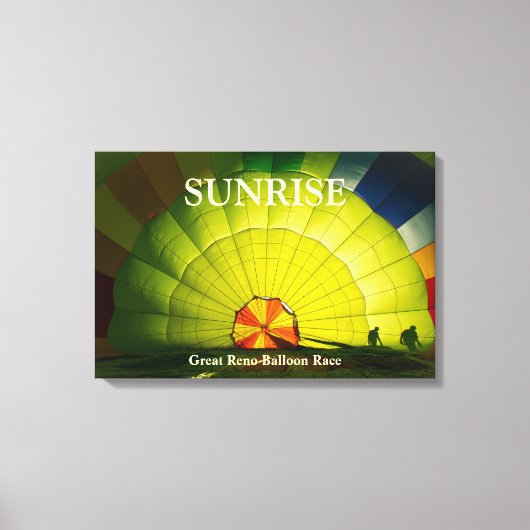Grote Reno ballonrace - Sunrise Canvas Afdruk (Voorkant)