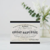 Grote Republiek Clipper zeilschip 1900 Briefkaart (Staand voorkant)