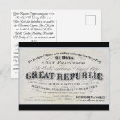 Grote Republiek Clipper zeilschip 1900 Briefkaart (Voorkant / Achterkant)