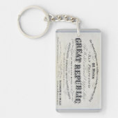 Grote Republiek Clipper zeilschip 1900 Sleutelhanger (Voorkant)